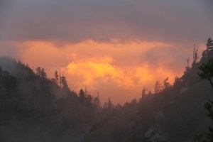 The sunset appears...and vanishes again. Cliff Top, June 28, 2013.